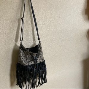 Tassel and Tribal Drawstring Bag